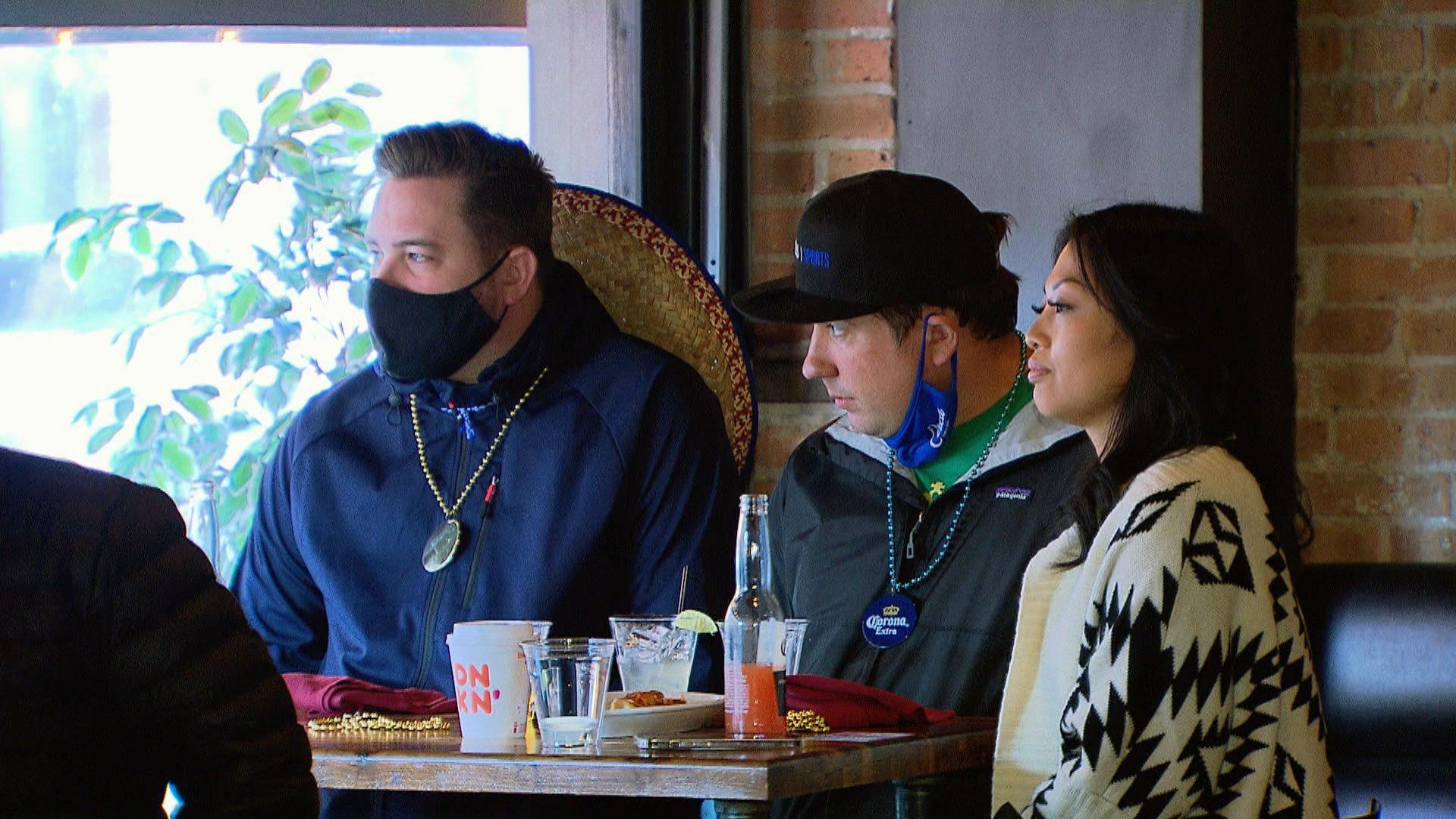 In this file photo, restaurant patrons wear masks while dining indoors. (WTTW News)