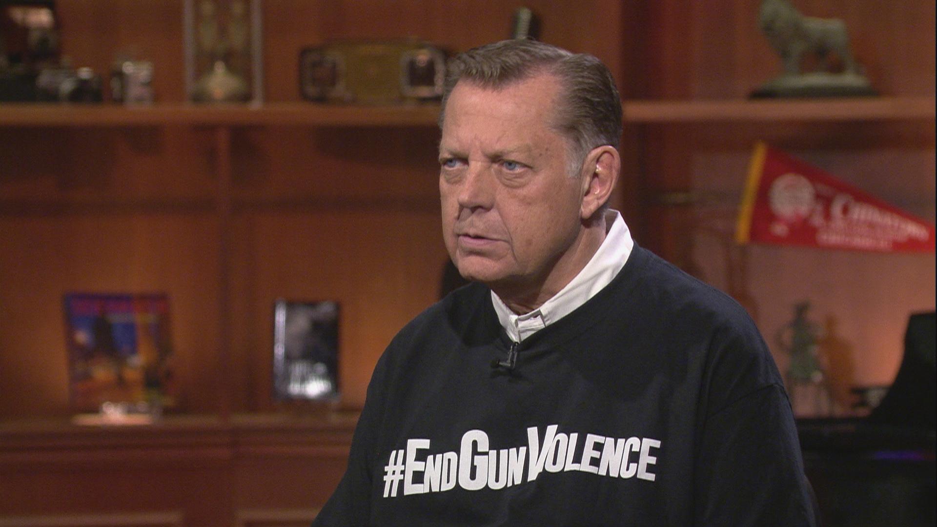 The Rev. Michael Pfleger appears on “Chicago Tonight” on Sept. 19, 2019. (WTTW News)