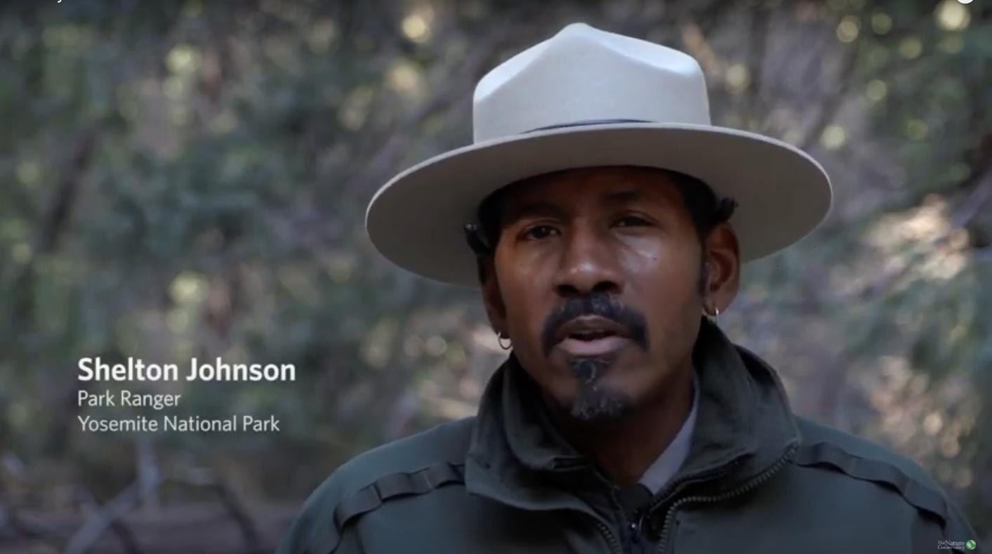 Yosemite park ranger Shelton Johnson makes a strong case for representation and inclusivity. (The Nature Conservancy / YouTube)