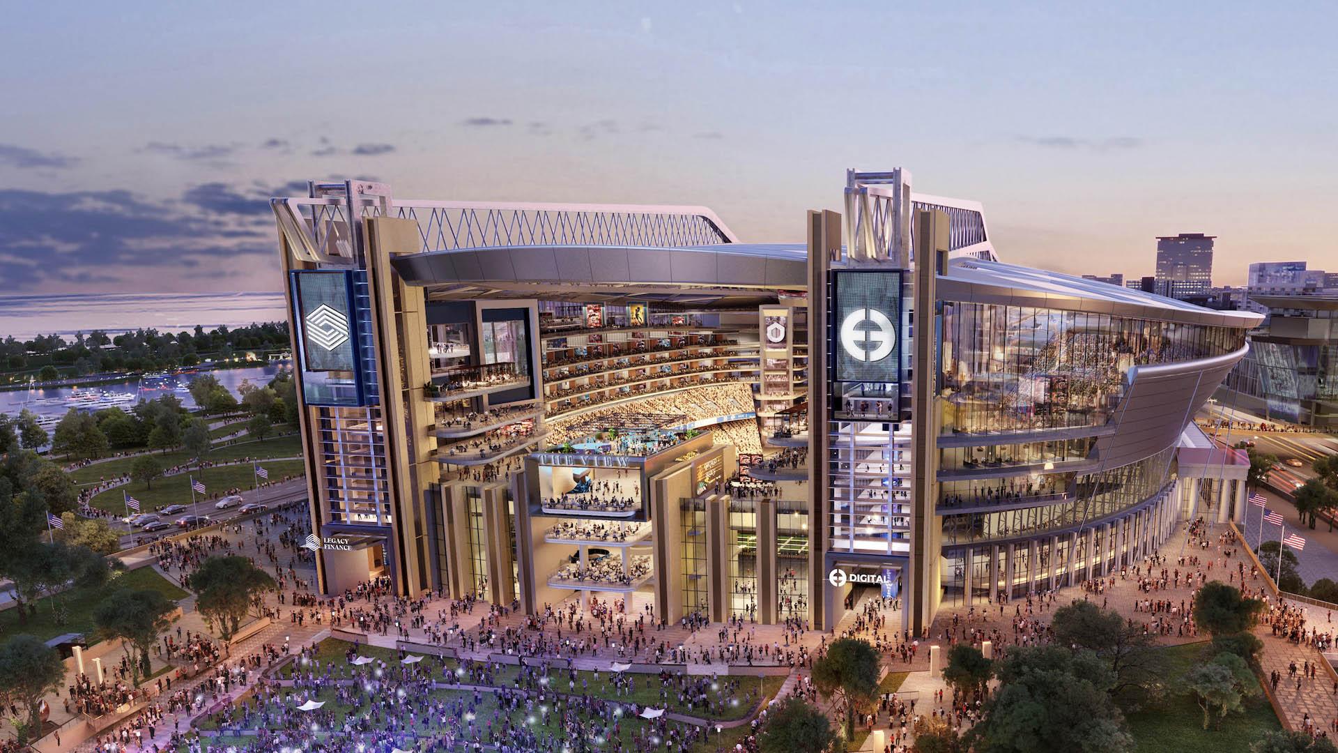 A rendering of the proposed renovation of Soldier Field. (Provided: Landmark Development)