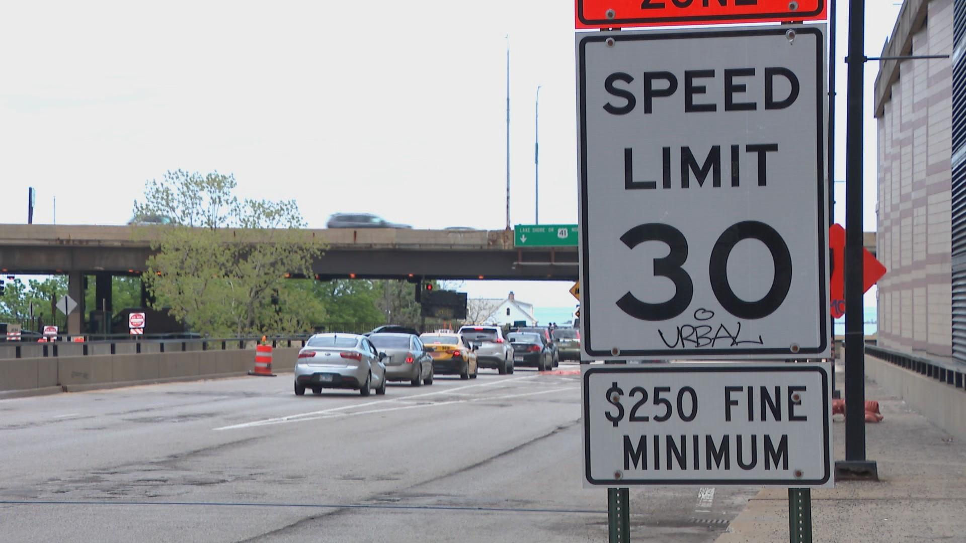 Chicago speed limit sign. (WTTW News) Chicago speed limit sign. (WTTW News)