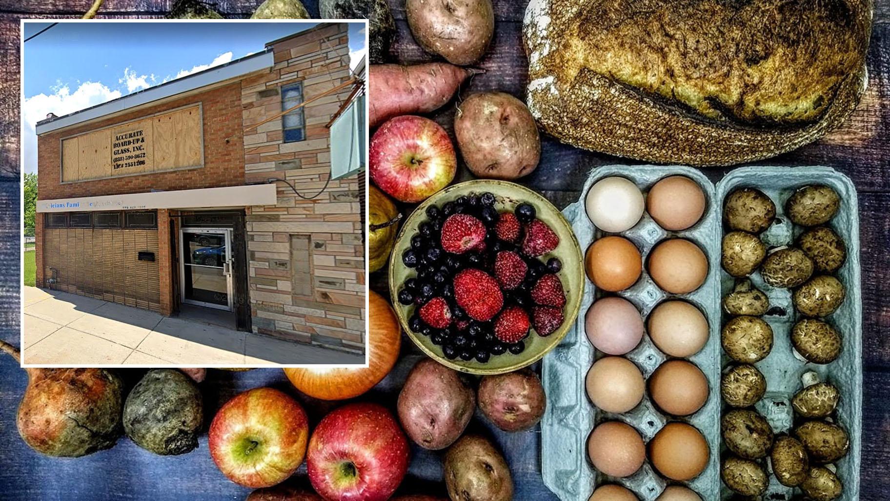 Star Farm has purchased the building at 5256 S. Ashland Ave., with plans to transform it into a local foods co-op. (Background image: Star Farm; inset: Google Streetview)