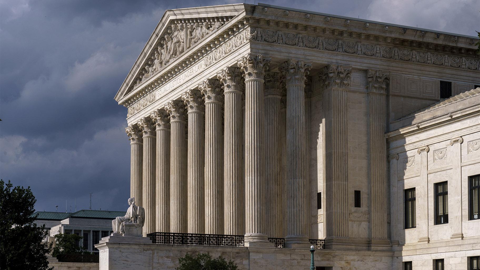 In this June 8, 2021 photo, the Supreme Court is seen in Washington. (AP Photo / J. Scott Applewhite)