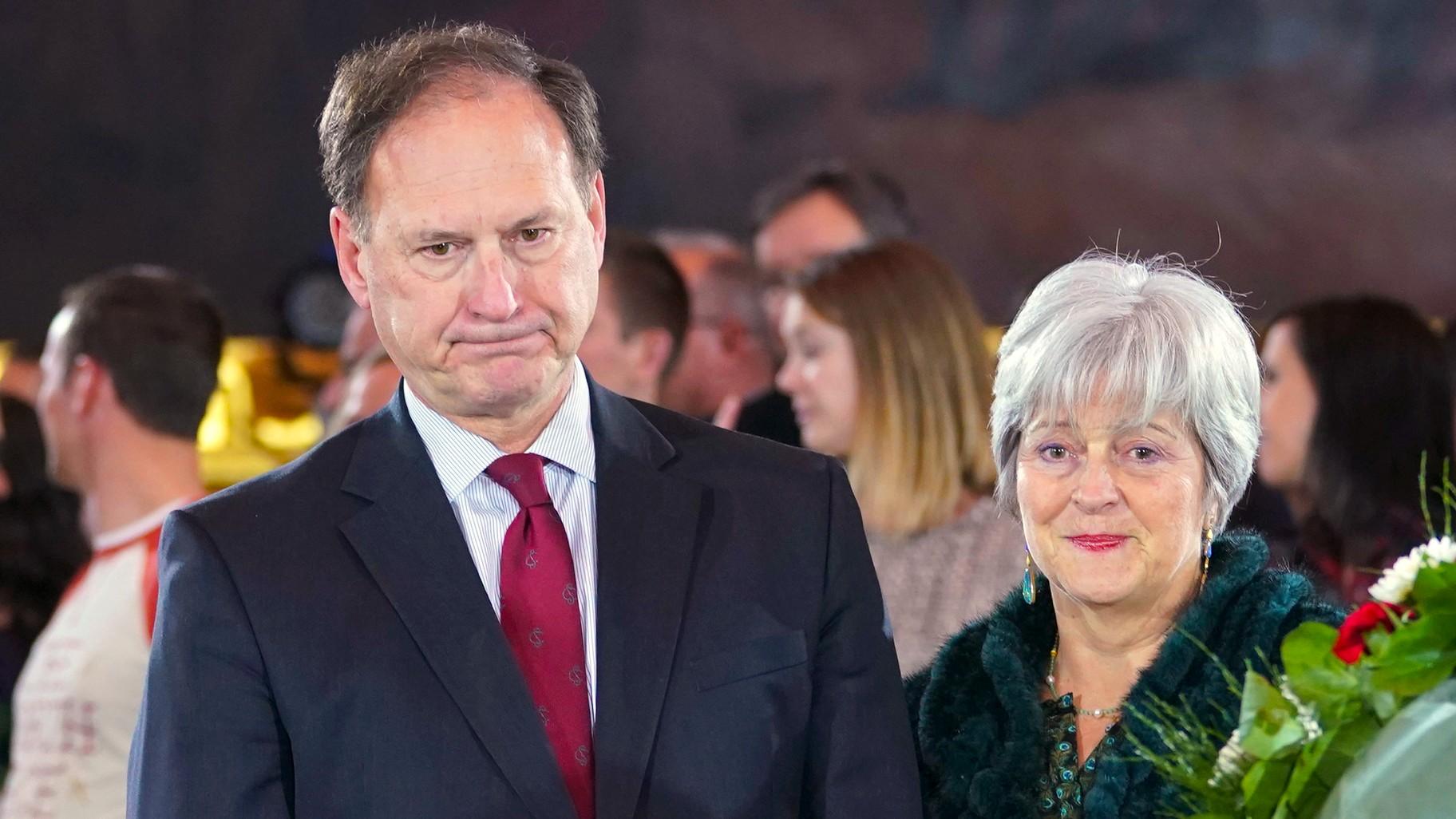 Supreme Court Justice Samuel Alito Jr., left, and his wife Martha-Ann Alito, pay their respects at the casket of Reverend Billy Graham at the Rotunda of the U.S. Capitol Building in Washington, Feb. 28, 2018. (AP Photo / Pablo Martinez Monsivais, File)