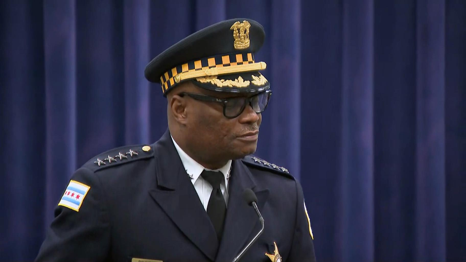 The Chicago Police Department is under a federal consent decree and Supt. Brown says there are multiple things happening consecutively, April 28, 2021. (WTTW News)