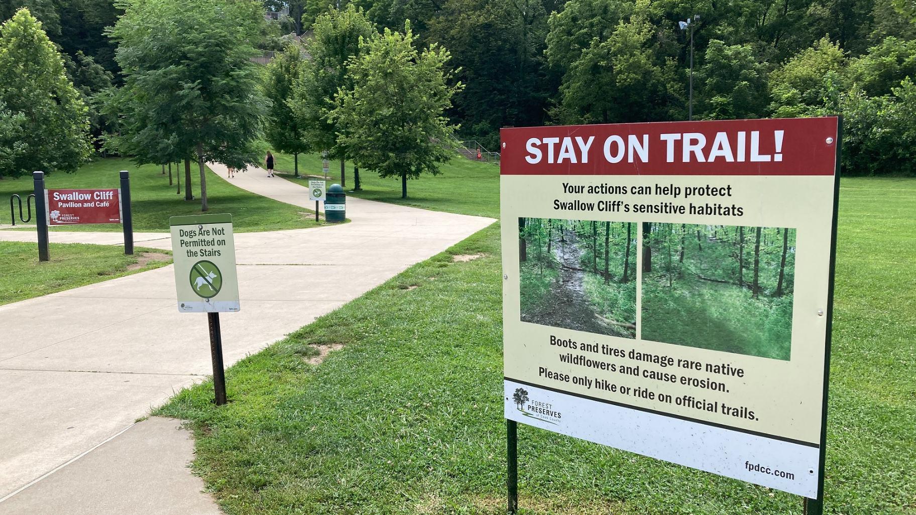 The Forest Preserve District of Cook County launched a campaign in 2023 to keep people off of "unofficial" trails, which were harming rare ecosystems. (Forest Preserve District of Cook County) The Forest Preserve District of Cook County launched a campaign in 2023 to keep people off of "unofficial" trails, which were harming rare ecosystems. (Forest Preserve District of Cook County)