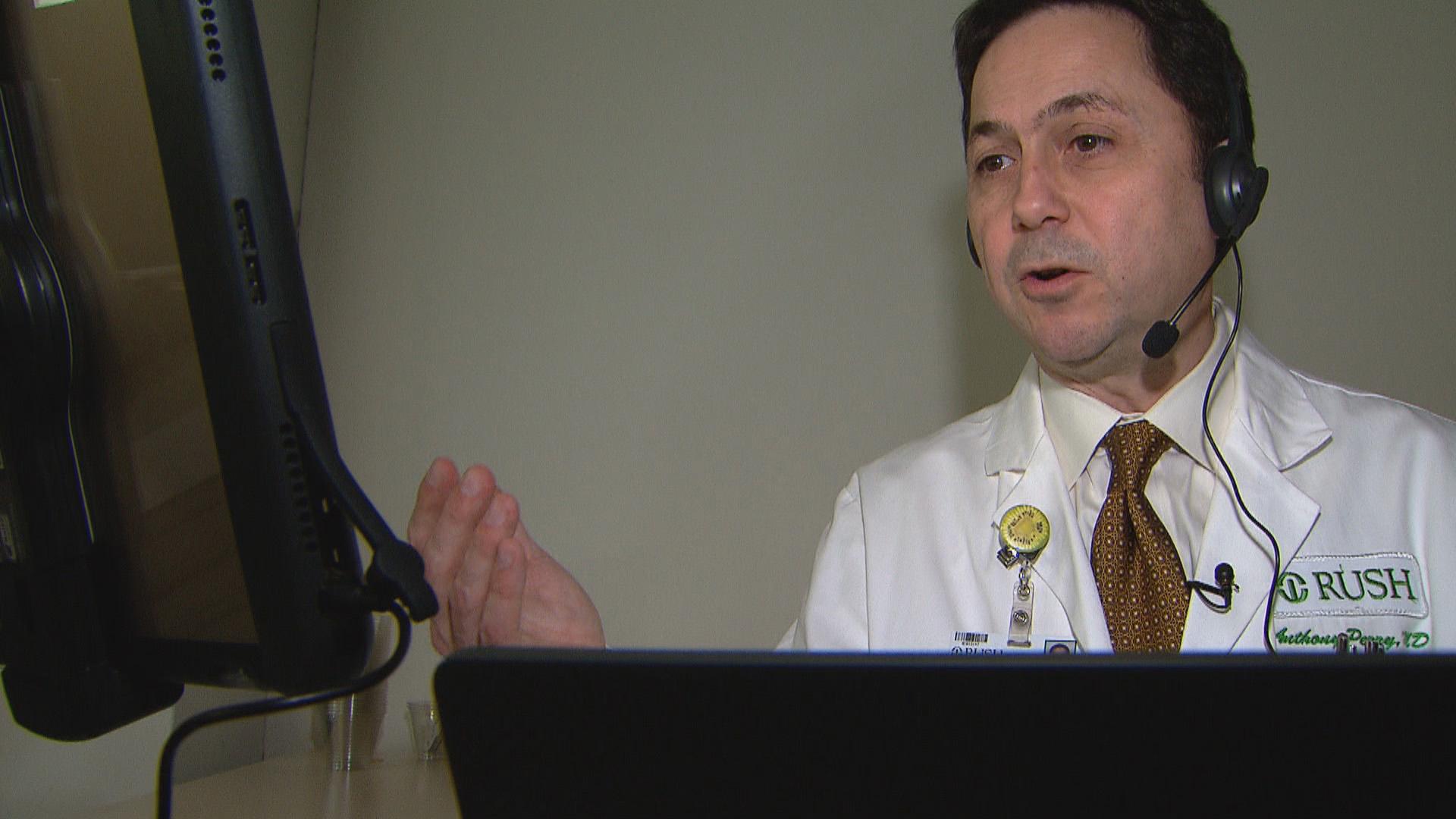 Rush University Hospital physician Anthony Perry. (WTTW News)