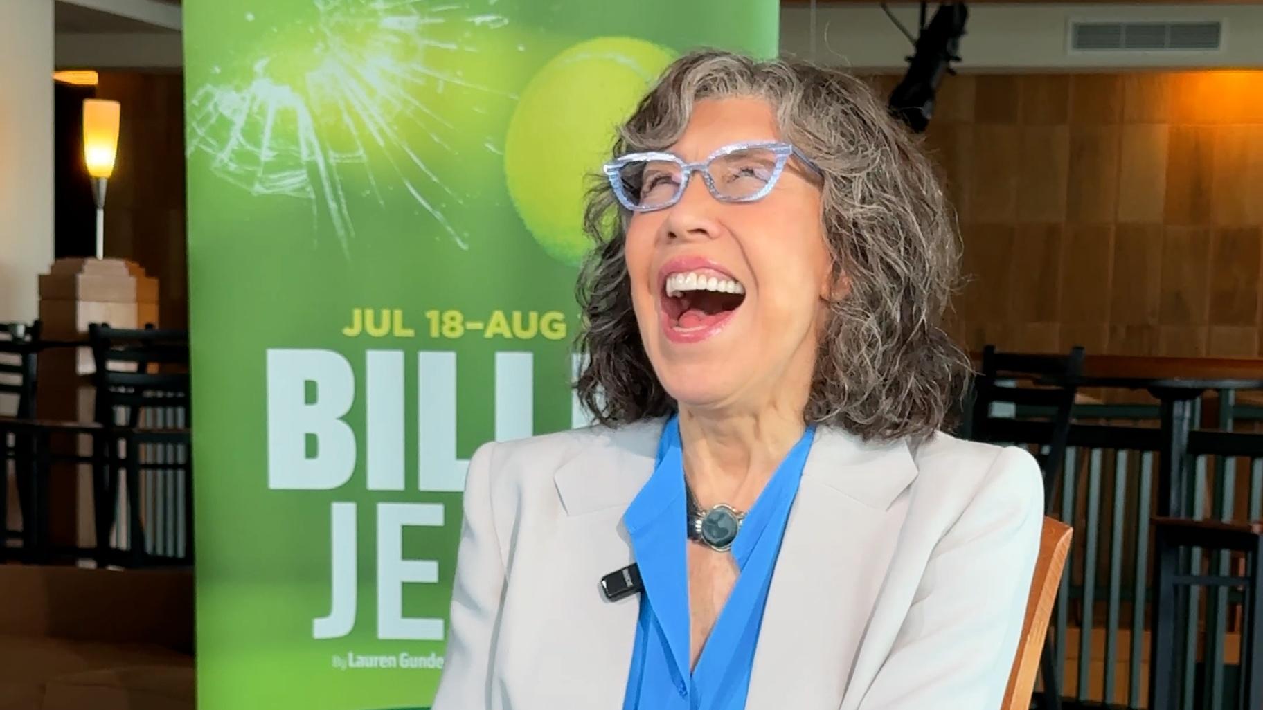 Lily Tomlin is pictured in an interview with WTTW News on July 23, 2025. (Nicole Cardos / WTTW News)