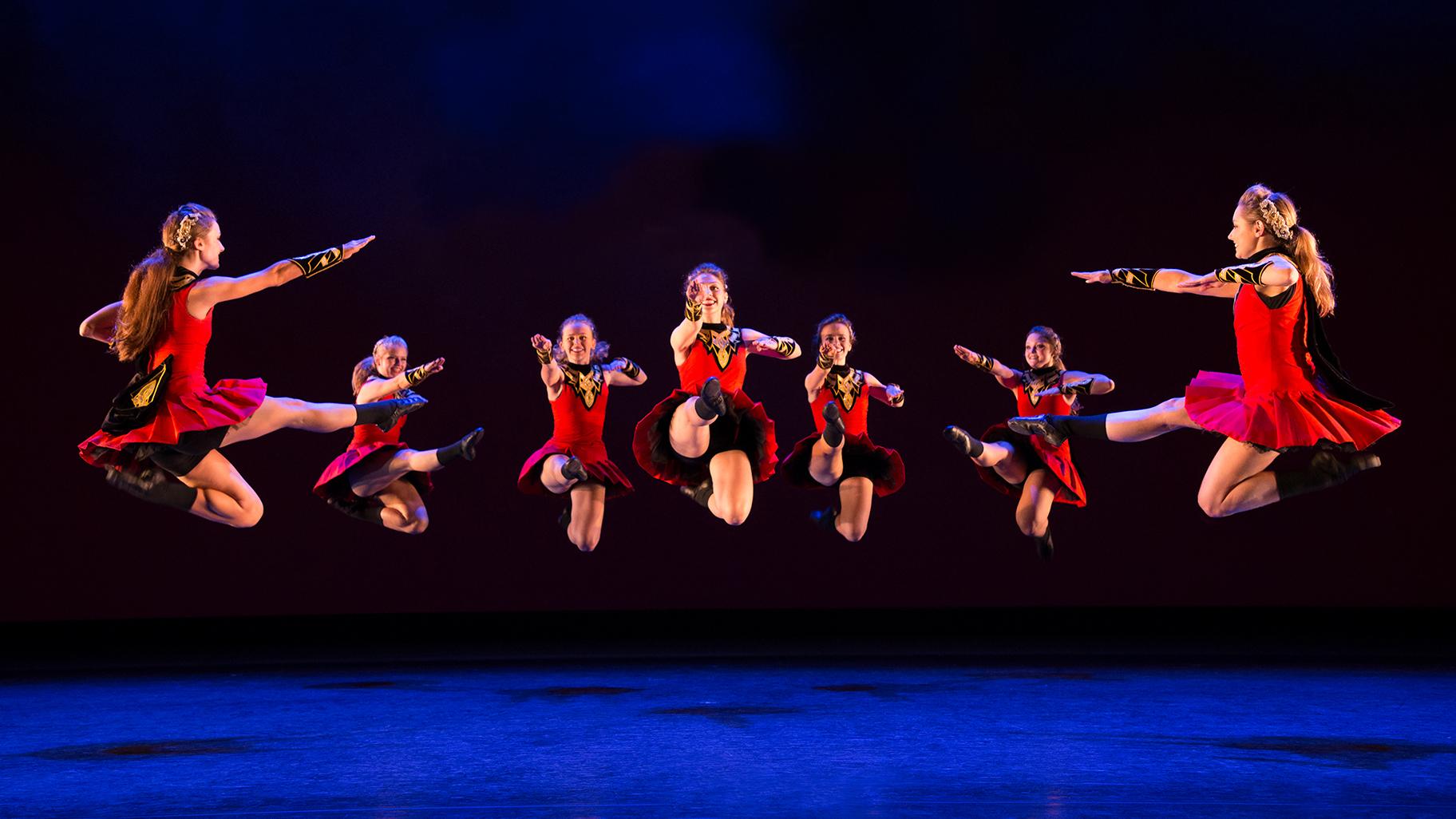 Chicago’s Trinity Irish Dance Company returned to the Auditorium Theatre Feb. 5, 2022, for a dynamic and thunderous performance. (Courtesy of Chelsea Hoy) 