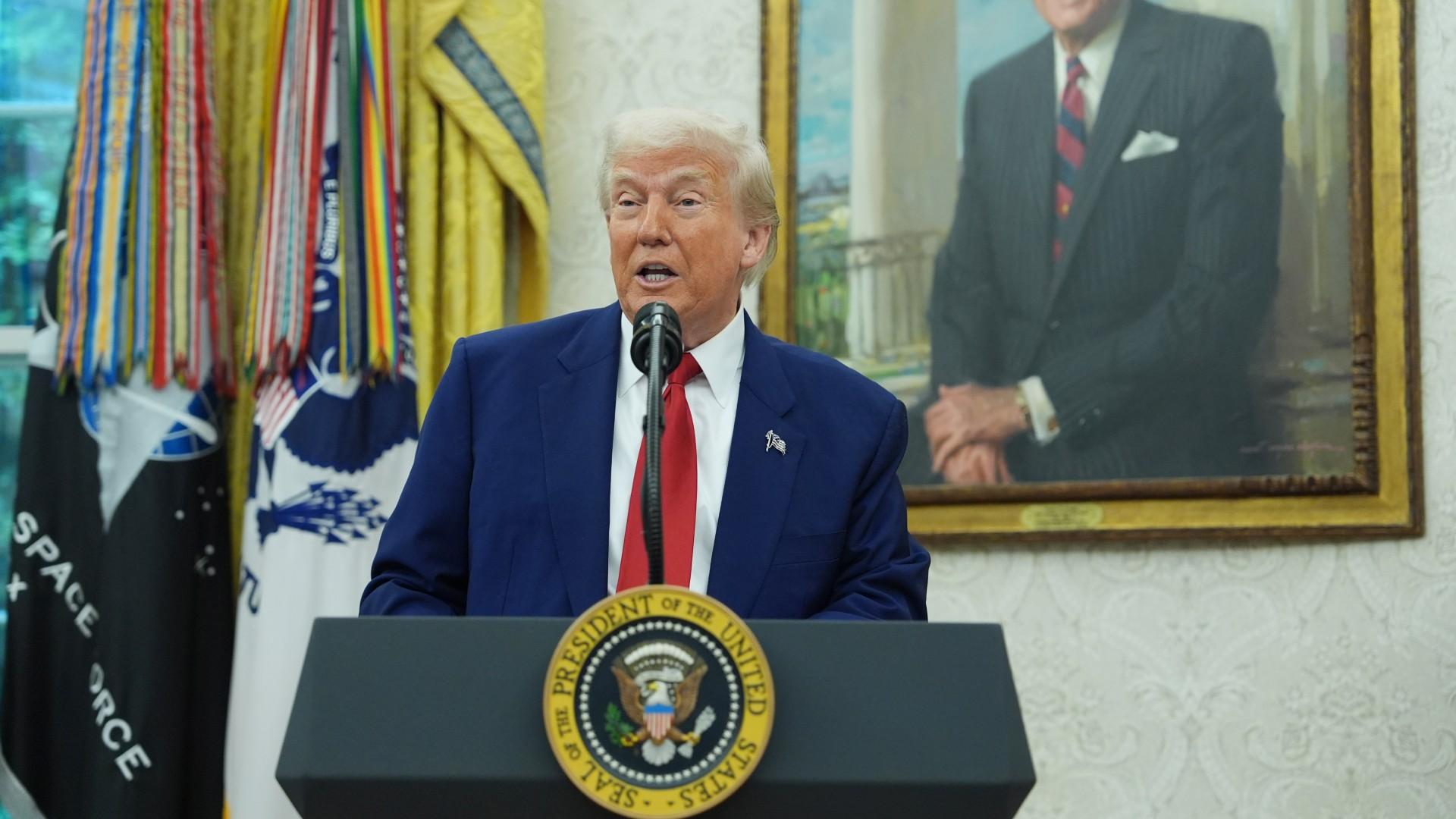 President Donald Trump speaks during a swearing in ceremony for interim U.S. Attorney General for the District of Columbia Jeanine Pirro, Wednesday, May 28, 2025, in the Oval Office of the White House in Washington. (AP Photo / Evan Vucci) President Donald Trump speaks during a swearing in ceremony for interim U.S. Attorney General for the District of Columbia Jeanine Pirro, Wednesday, May 28, 2025, in the Oval Office of the White House in Washington. (AP Photo / Evan Vucci)