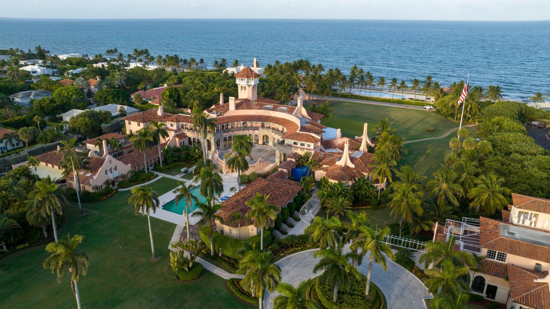 An aerial view of President Donald Trump’s Mar-a-Lago estate Aug. 10, 2022, in Palm Beach, Fla. (AP Photo / Steve Helber, File)