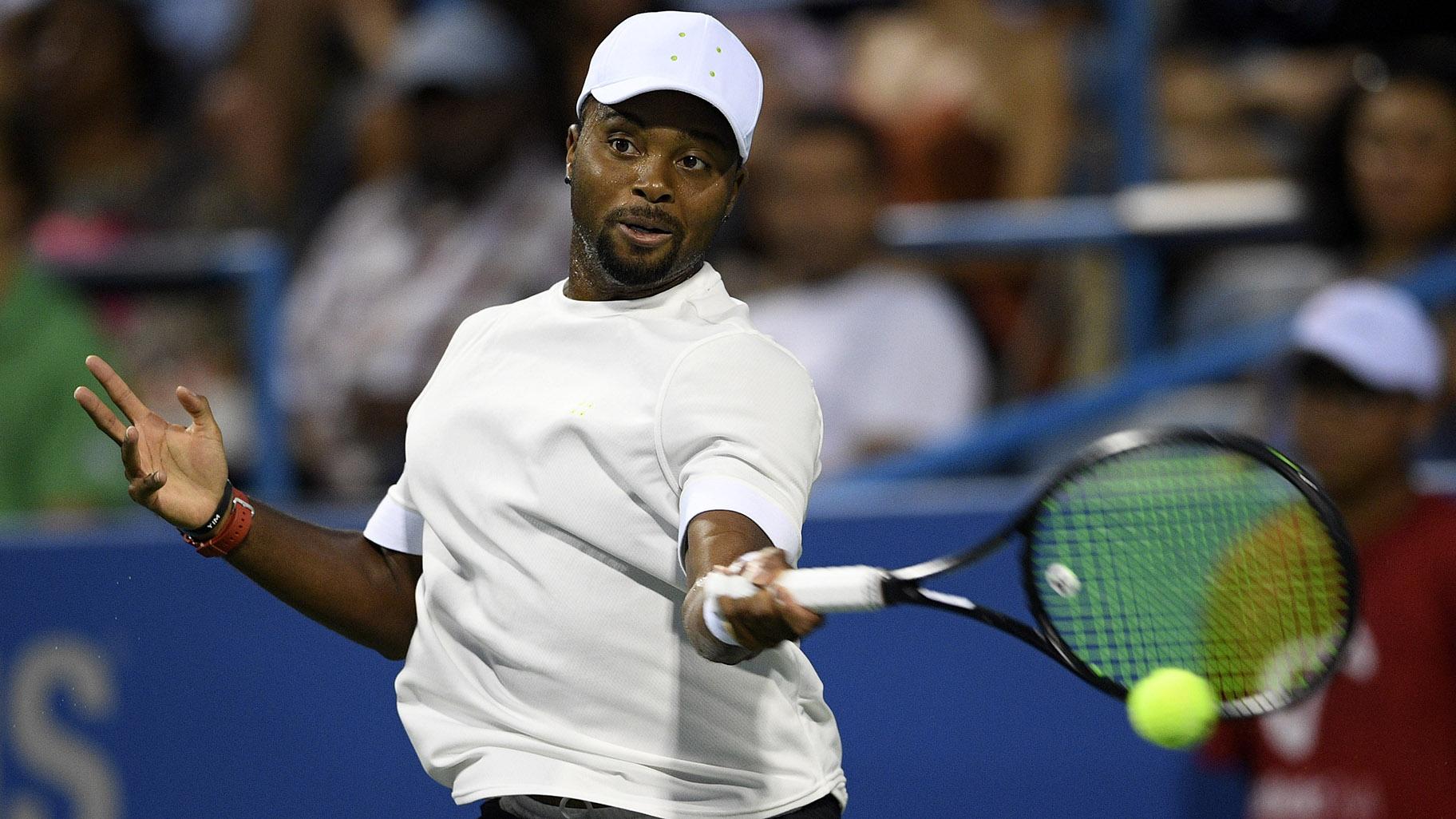onald Young, of the United States, returns the ball to Kei Nishikori, of Japan, during the Citi Open tennis tournament, Aug. 1, 2018, in Washington. (AP Photo / Nick Wass, File)