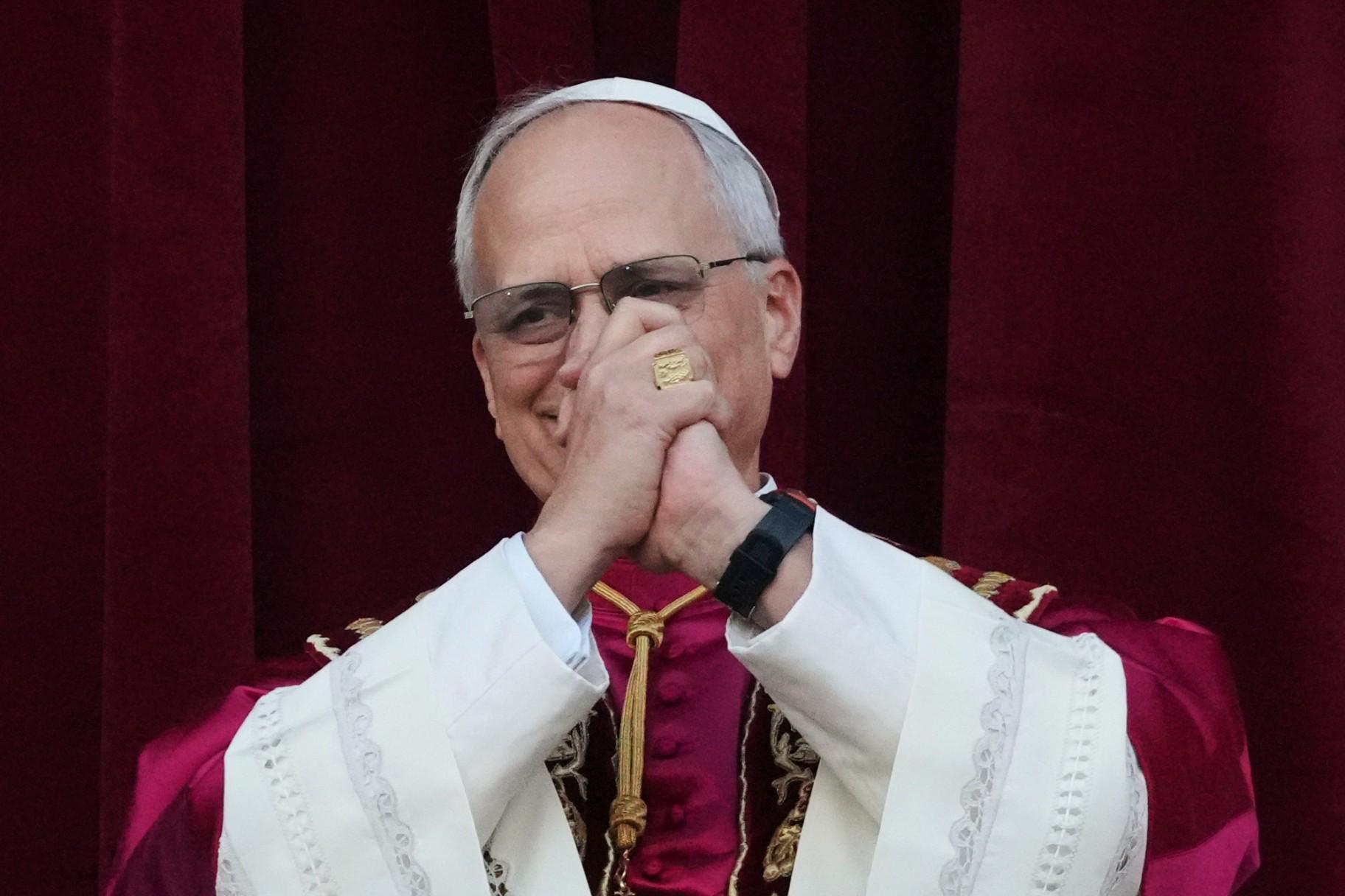 Newly elected Pope Leo XIV appears at the balcony of St. Peter's Basilica at the Vatican, Thursday, May 8, 2025. (AP Photo/Alessandra Tarantino) Newly elected Pope Leo XIV appears at the balcony of St. Peter's Basilica at the Vatican, Thursday, May 8, 2025. (AP Photo/Alessandra Tarantino)