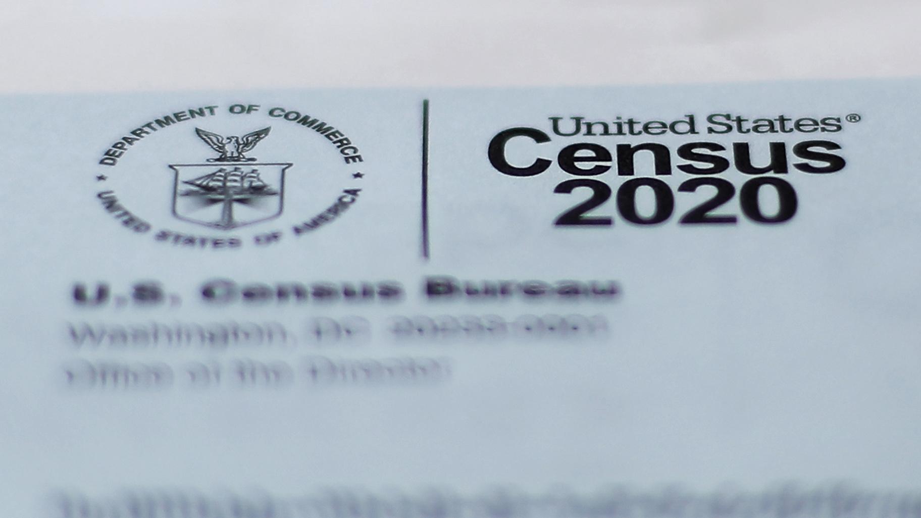 This April 5, 2020, photo shows a 2020 census letter mailed to a U.S. resident in Detroit. (AP Photo / Paul Sancya)