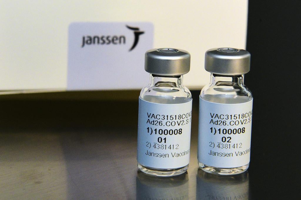 This Sept. 2020 photo provided by Johnson & Johnson shows the investigational Janssen COVID-19 vaccine. Johnson & Johnson's long-awaited COVID-19 vaccine appears to protect against symptomatic illness with just one shot. (Cheryl Gerber/Johnson & Johnson via AP)