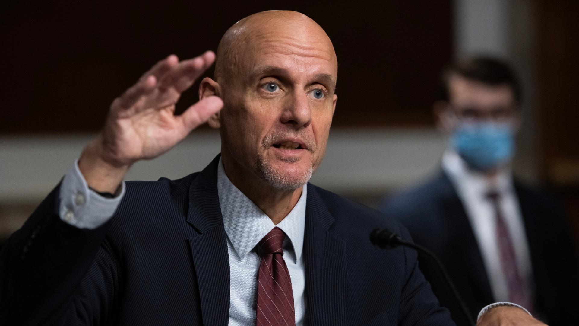 In this Sept. 23, 2020, file photo, Dr. Stephen Hahn, commissioner of the U.S. Food and Drug Administration, testifies during a Senate Health, Education, Labor, and Pensions Committee Hearing on the federal government response to COVID-19 on Capitol Hill. (Graeme Jennings / Pool via AP, File)