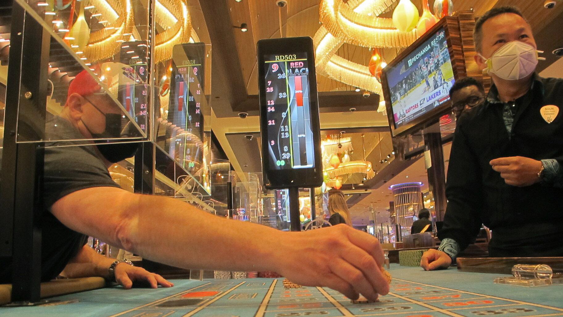In this May 3, 2021 photo a game of roulette is under way in the Hard Rock casino in Atlantic City, N.J. (AP Photo / Wayne Parry)