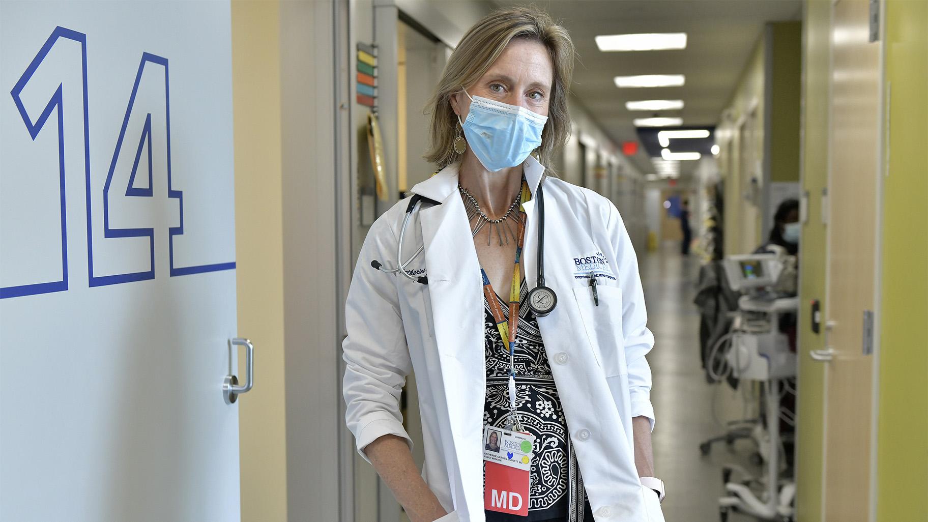 Dr. Katherine Gergen Barnett, Program Director of Family Medicine Residency at Boston Medical Center, Thursday, June 3, 2021. (AP Photo / Josh Reynolds)