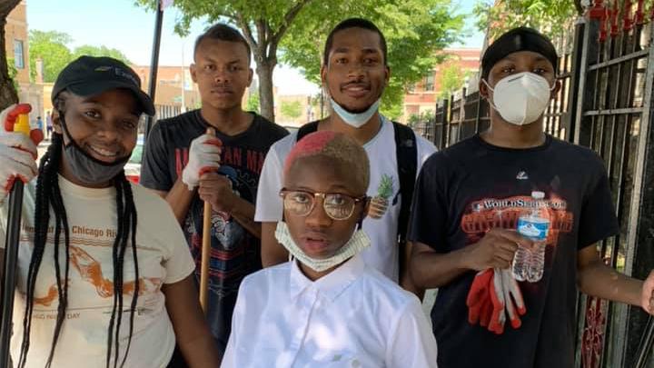 Teens organized cleanups on the West Side. (Facebook) 