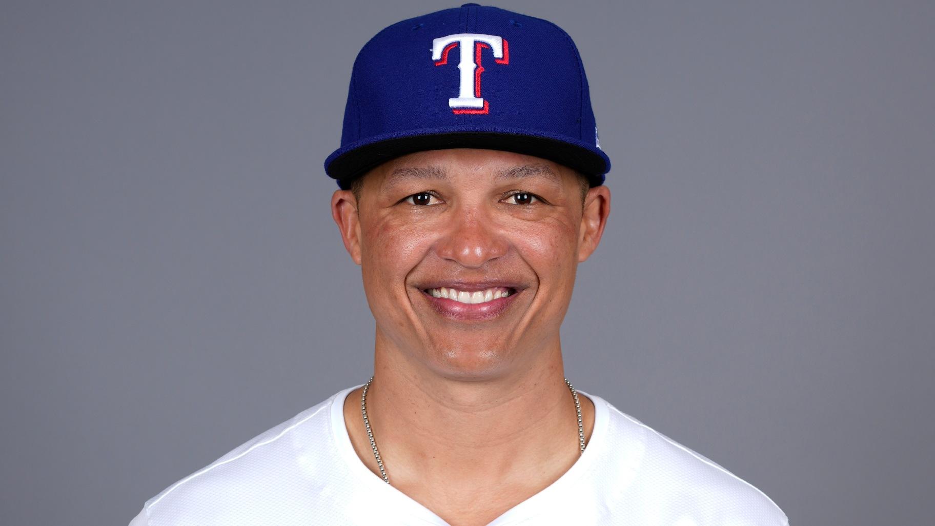 This is a 2024 photo of associate manager Will Venable of the Texas Rangers baseball team. (AP Photo/Carolyn Kaster, File)