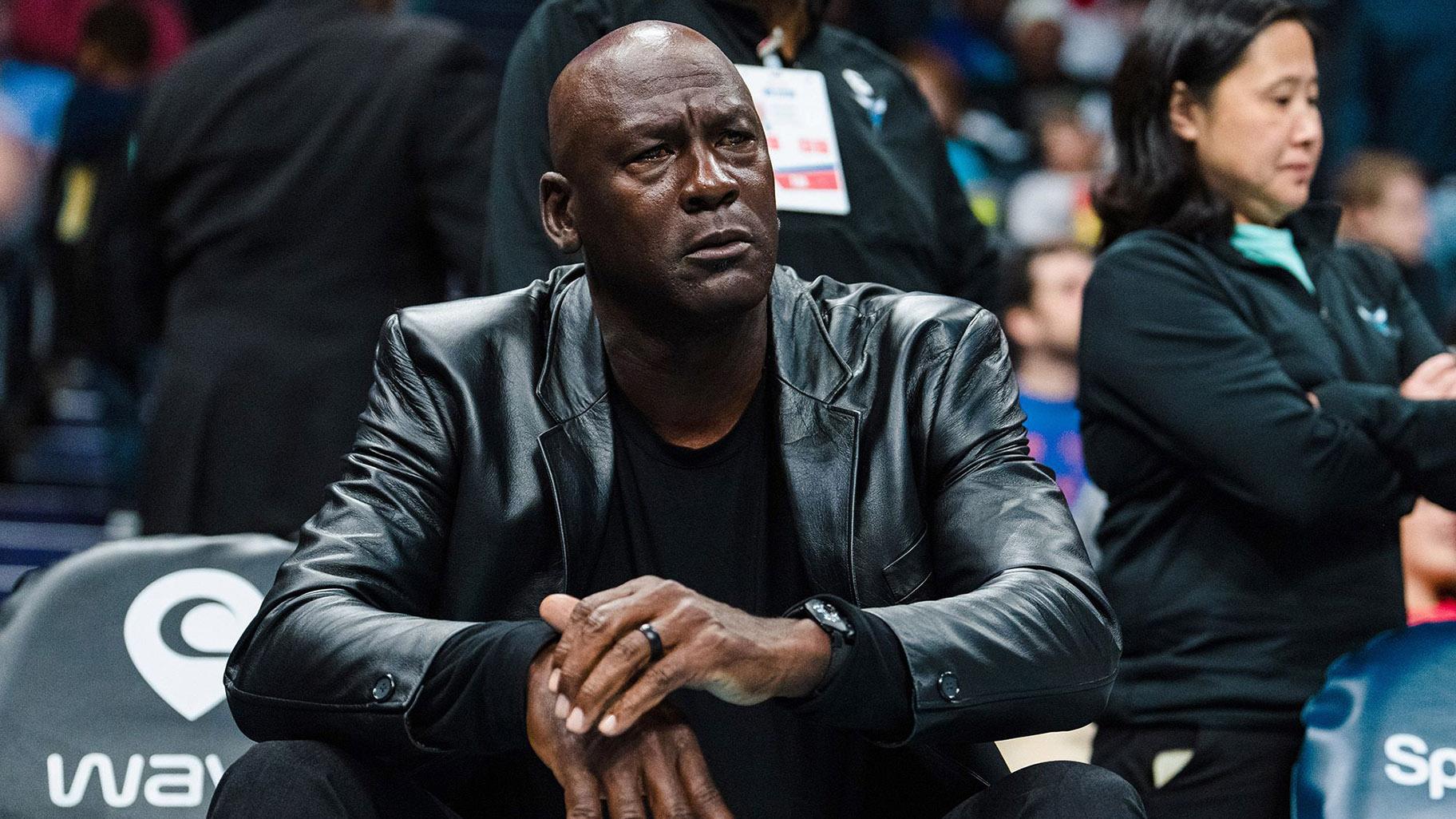 Michael Jordan, pictured in March 2023, has a well-documented love of golf. (Jacob Kupferman / Getty Images)