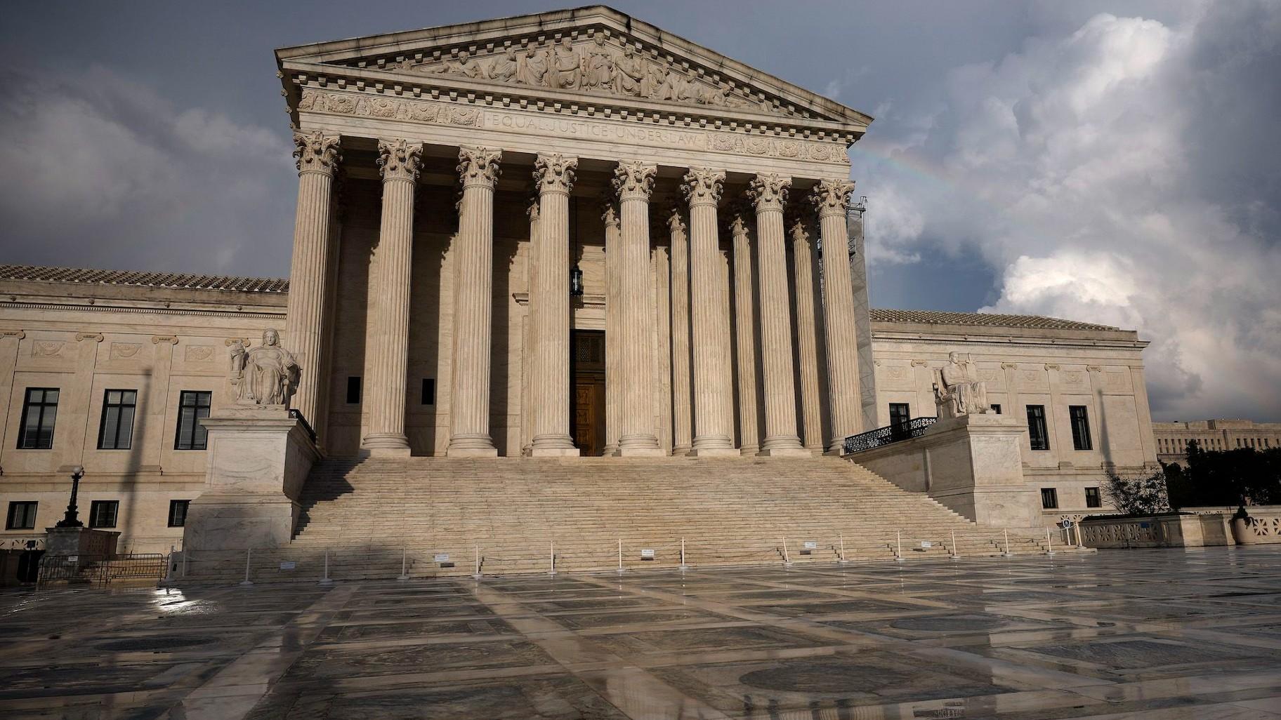 Passing storm clouds are seen over the U.S. Supreme Court on July 30, 2024 in Washington, DC. (Kevin Dietsch / Getty Images / File via CNN Newsource)