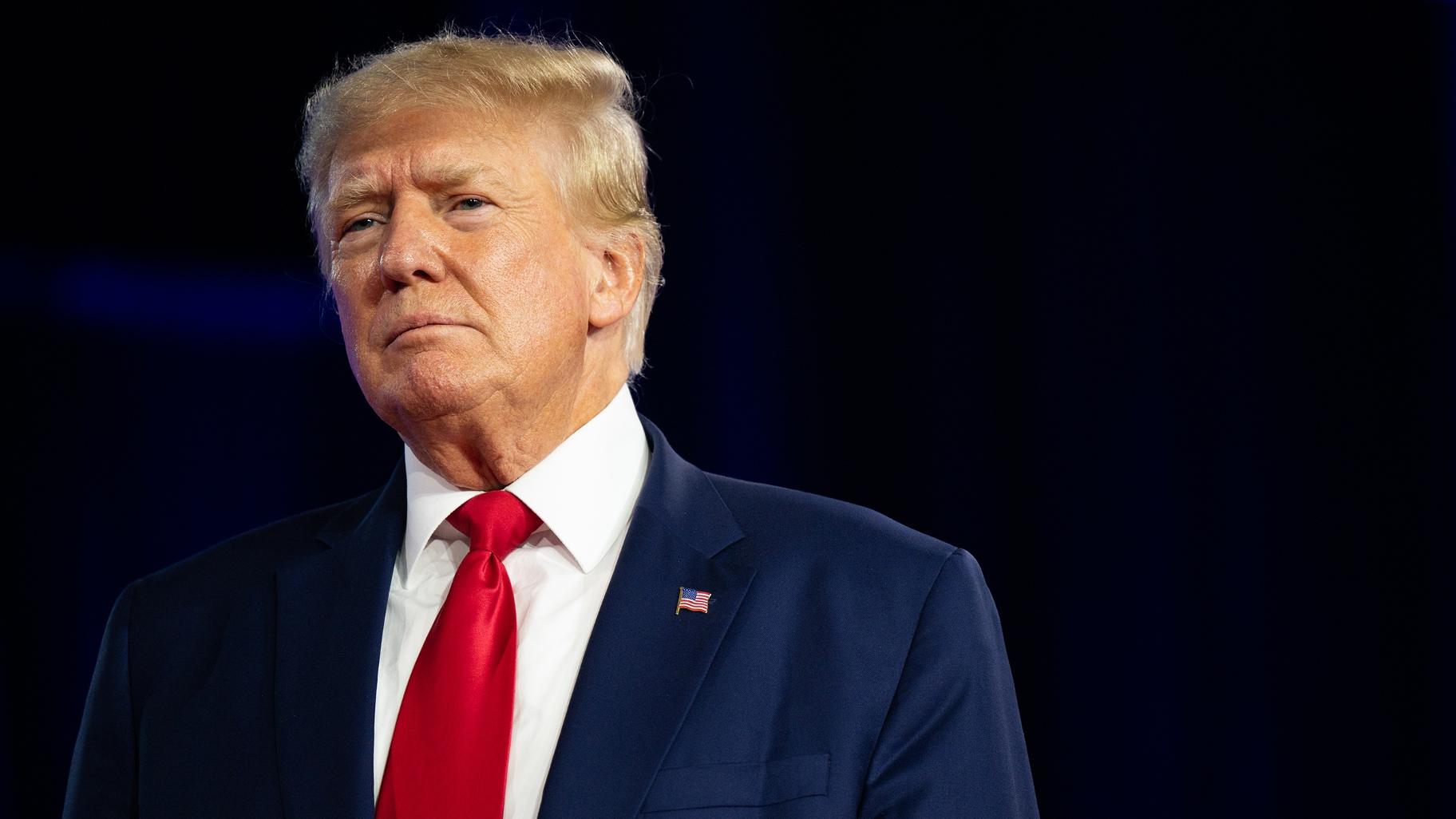 The legal drama surrounding Former President Donald Trump, here on Aug. 6, 2022, is reaching a fever pitch. (Brandon Bell / Getty Images via CNN.)