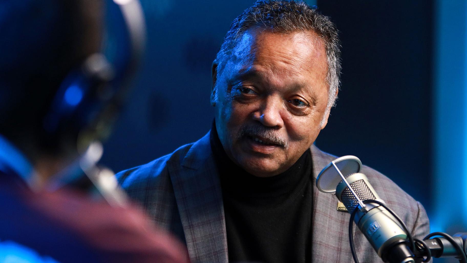The Rev. Jesse Jackson has left the hospital for a rehabilitation center after surgery. Jackson is pictured here at SiriusXM Studios on Feb. 27, 2020 in New York City. (Jason Mendez / Getty Images)