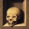 "Portrait of a Man/A Skull in a Niche" by Bathel Bruyn, the Elder