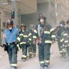 Firefighters on Broadway, September 11, 2001. Image Credit: Nicola McClean