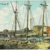 Chicago's lumber district along the South Branch of the Chicago River, ca. 1915; image courtesy of University of Illinois Press
