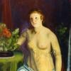 George Bellows (1882-1925). Girl with Flowers, 1915, oil on canvas