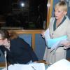 Brackett and Silets go over the final script.