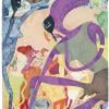 Gladys Nilsson, In Vertical Shade, 1984, watercolor on paper, 59 ½” x 39 ¾”