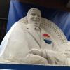 "One of the weirdest street scenes of the convention...a sand sculpture of Pres Obama." - Elizabeth Brackett"