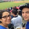 Photo by Erik Rodas: Our first game together. "Go Cubs"