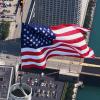 The end is in sight - The flag seems to carry the last bucket of concrete