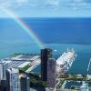 'Rainbow' - A rainbow adorns the sky above Navy Pier