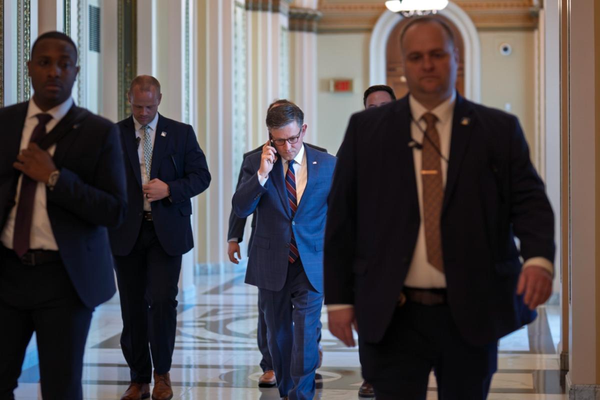 Speaker of the House Mike Johnson, R-La., leaves the chamber at the Capitol in Washington, Thursday, July 17, 2025. (AP Photo / J. Scott Applewhite)