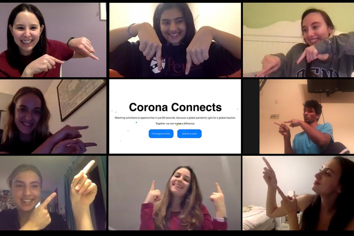 The website, Corona Connects, was started by a group of college students looking to volunteer their time when campuses closed and courses moved online. (Courtesy of Corona Connects)