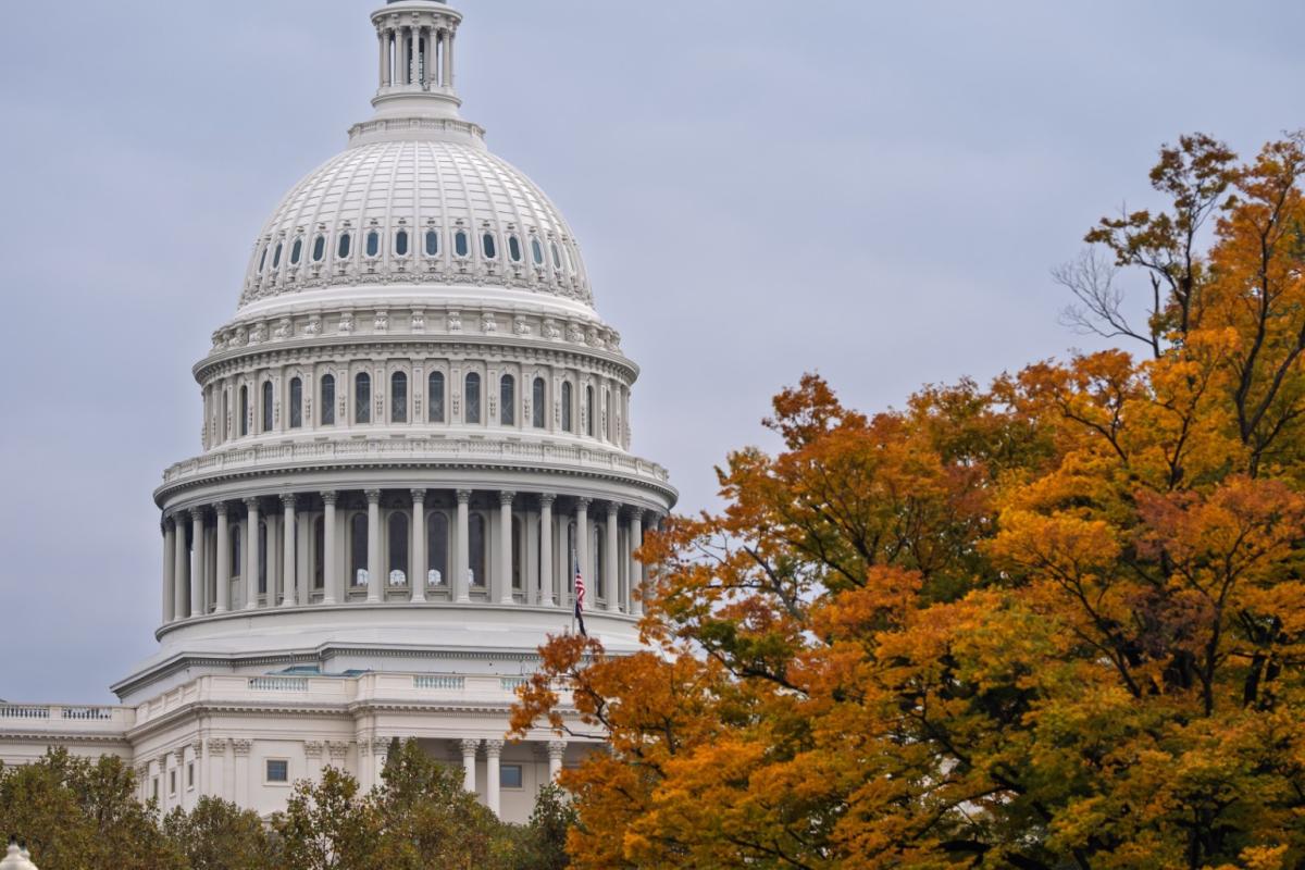 The Capitol is seen on Day 34 of the government shutdown, in Washington, Monday, Nov. 3, 2025. (AP Photo / J. Scott Applewhite)