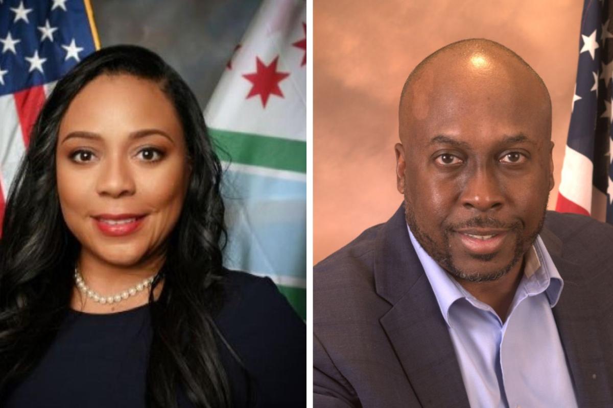 Cook County Commissioner Monica Gordon (left) will run in the November general election to replace Cook County Clerk Karen Yarbrough. Chief Deputy Clerk Cedric Giles (right) will server as interim clerk through the end of December. (Provided)
