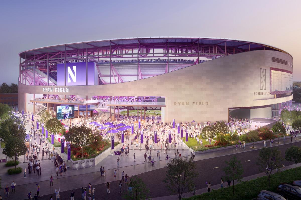 A rendering of a planned new Ryan Field in Evanston. (Credit: Northwestern University)