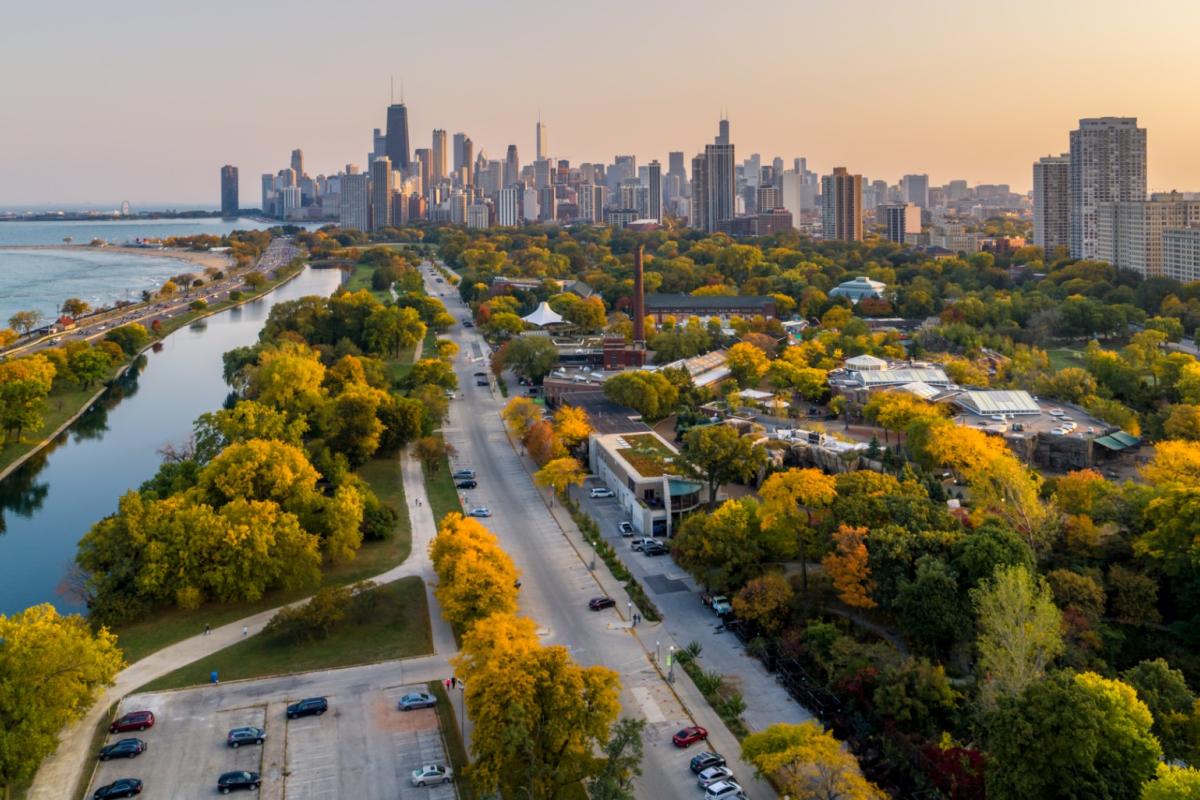 The Chicago skyline is pictured in a 2020 photo. (Credit: Aerial_Views / iStock) 