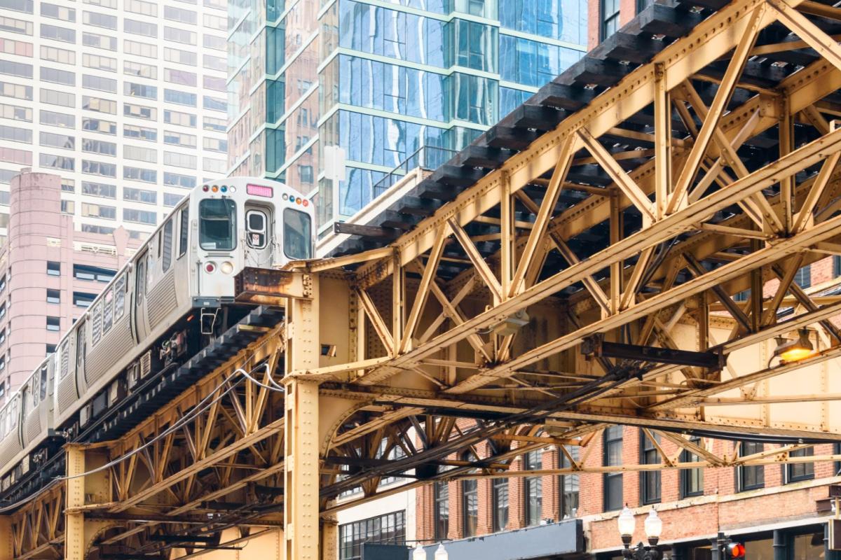 A CTA train is pictured in a file photo. (AlbertPego / iStock)