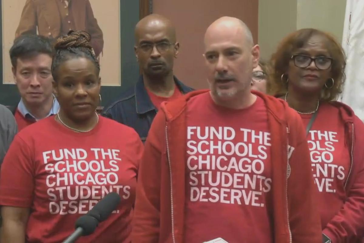 The Chicago Teachers Union and Chicago Public Schools traveled to Springfield May 15, 2024, for a joint lobbying day. (WTTW News)