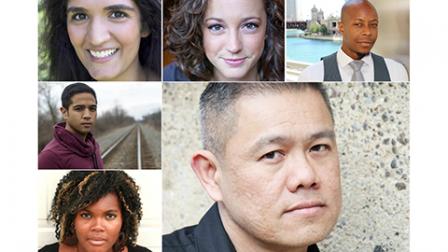 Victory Gardens Artistic Director Chay Yew (lower right) and the five emerging directors chosen for a new program at the theater.