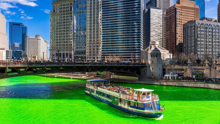 Dyeing the Chicago River green for St. Patrick's Day is a decades-old tradition. (Tzido / iStock)