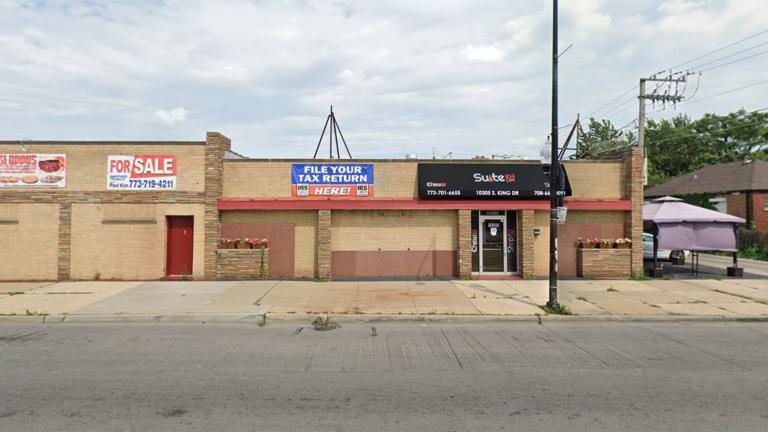 A Google Street View of the building at 10305 S. Martin Luther King Drive, dated July 2019. (WTTW News via Google Maps)