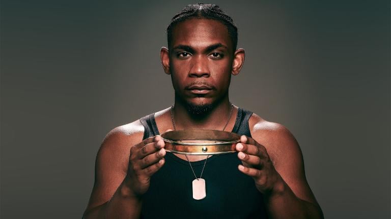 Elijah Jones plays the titular king in “Henry V” at Chicago Shakespeare Theater. (Jeff Sciortino)
